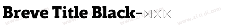 Breve Title Black字体转换 Breve Title Black字体转换